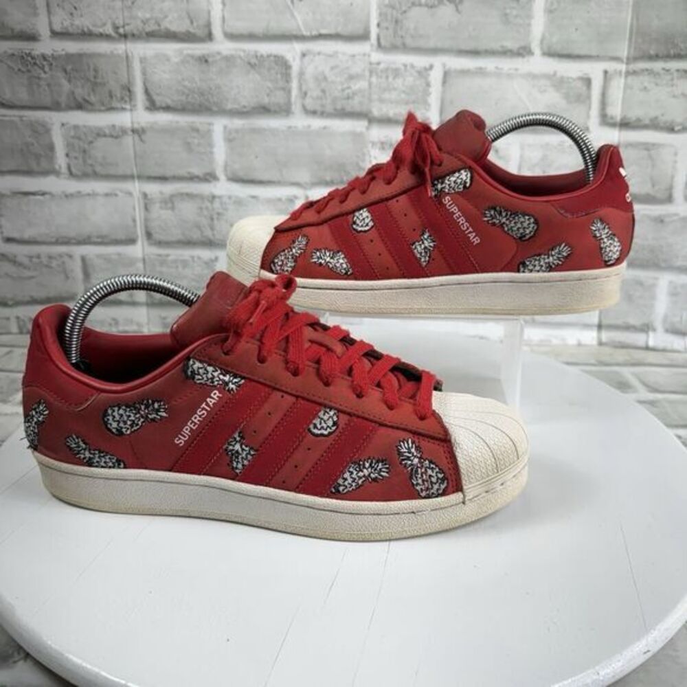 Adidas The FARM Company x Superstar Pineapples Red Women’s Size 9 Shell Toe